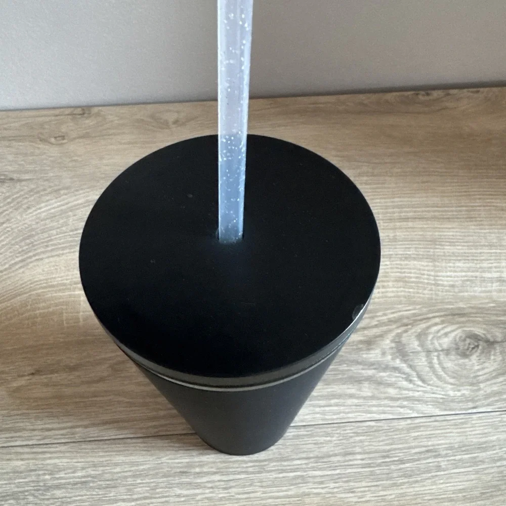 Starbucks‎ Tumbler Matte Black Green Cold Cup To Go 16 Oz